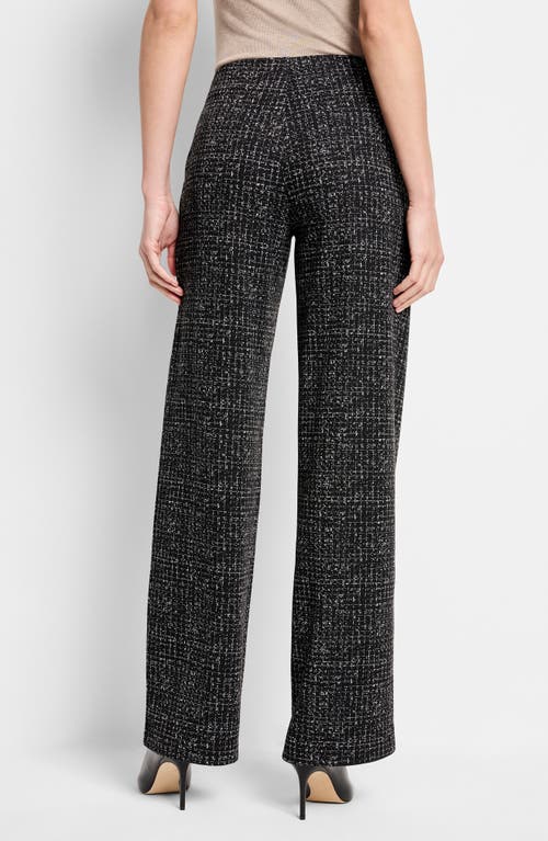 Shop Nic + Zoe Nic+zoe Dotty Grid Wide Leg Pants In Black Multi