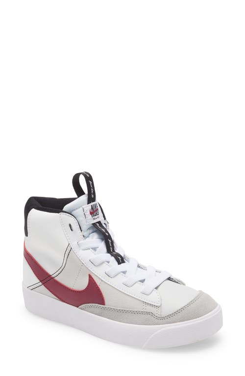 Nike Blazer Mid '77 High Top Sneaker in White/Maroon/Black