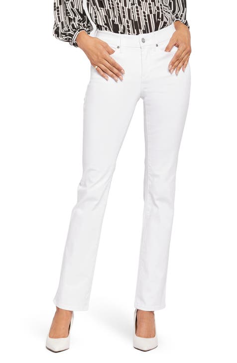 Women's White Straight-Leg Jeans