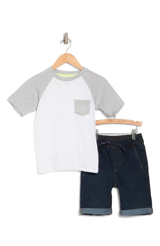Shop Joe's Kids' Pocket T-shirt & Pull-on Shorts Set In Ink