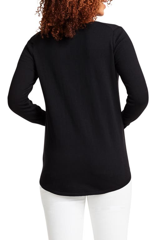 Nic + Zoe Vital V-neck Pullover In Black Onyx