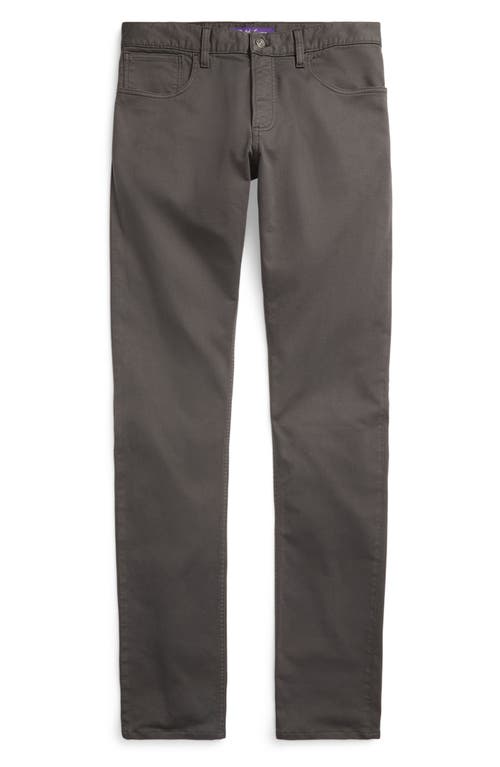 Shop Ralph Lauren Purple Label Slim Fit Stretch Cotton Pants In Medium Grey