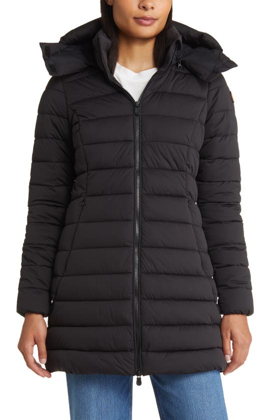 SAVE THE DUCK DOROTHY HOODED STRETCH PUFFER JACKET