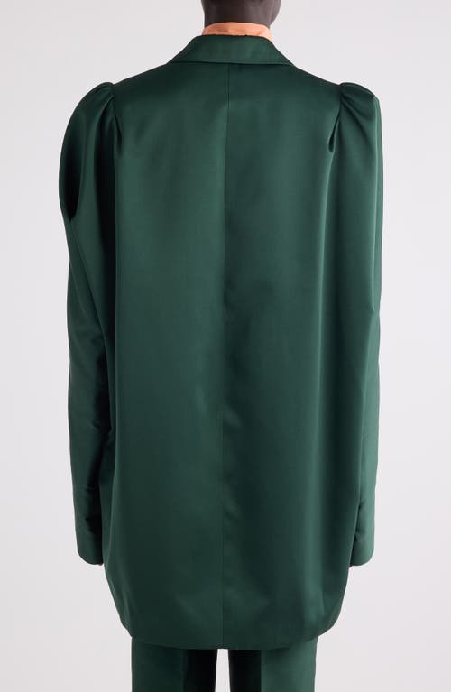 Shop Dries Van Noten Blinky Oversize Double Breasted Jacket In Green