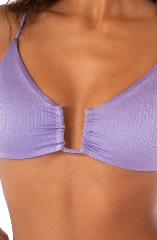 Shop Maaji Bia Lavander Wisteria Reversible Bikini Top In Lavender