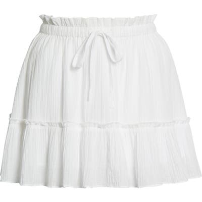 Plus Size Bp. Gauzy Miniskirt, White