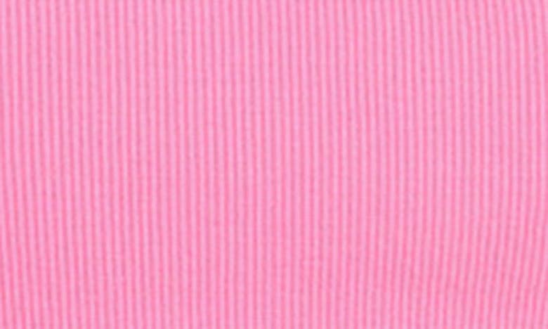 English Factory Mix Media Ruffle Sleeve Cotton Rib Top In Pink