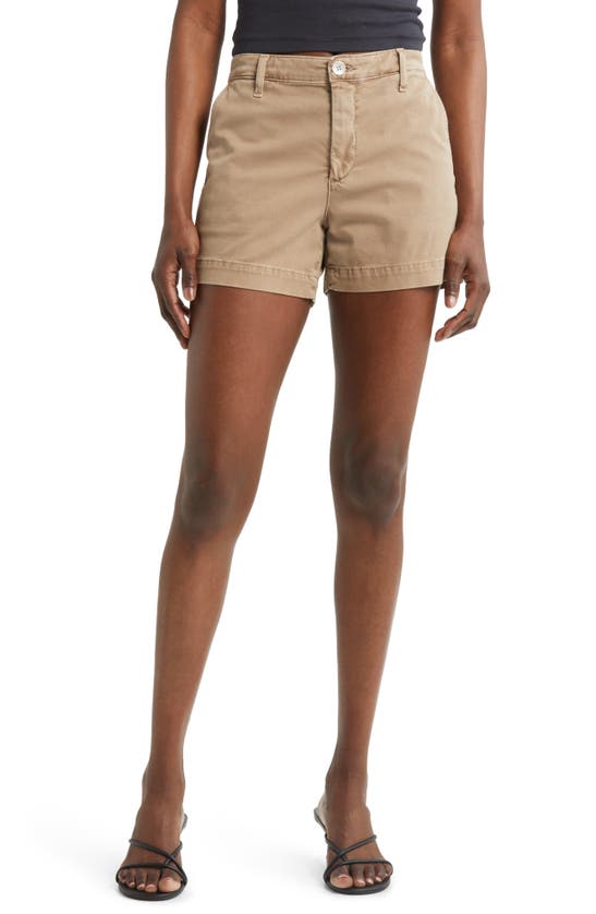 Ag Caden Tailored Trouser Shorts In Sulfur Desert Taupe