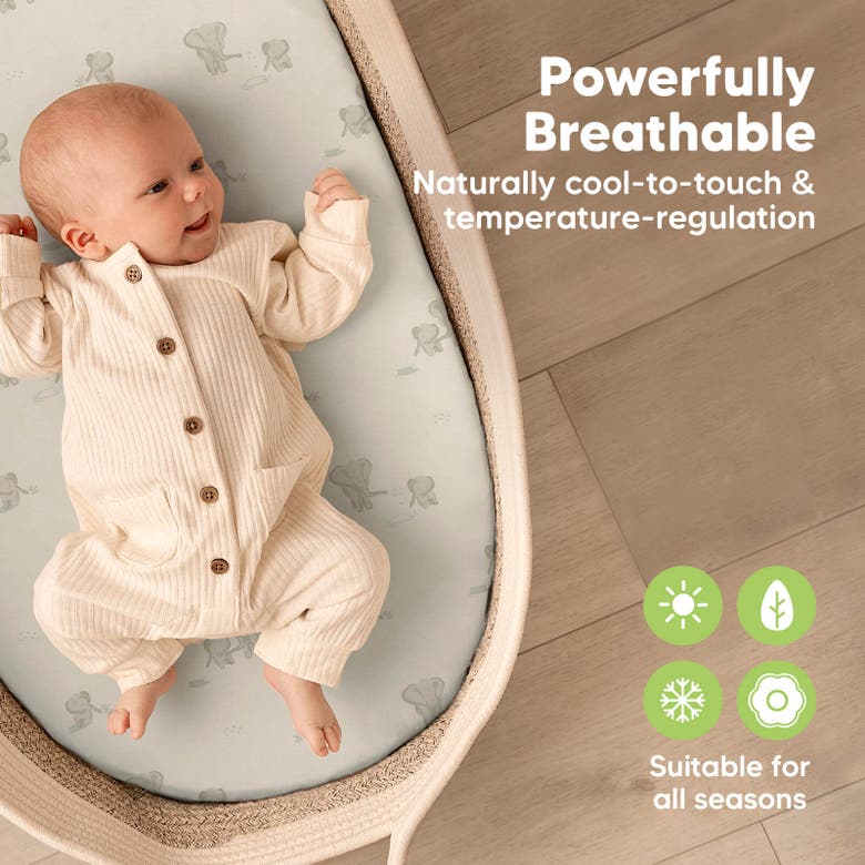 Keababies 2-pack Isla Fitted Bassinet Sheets In Elly