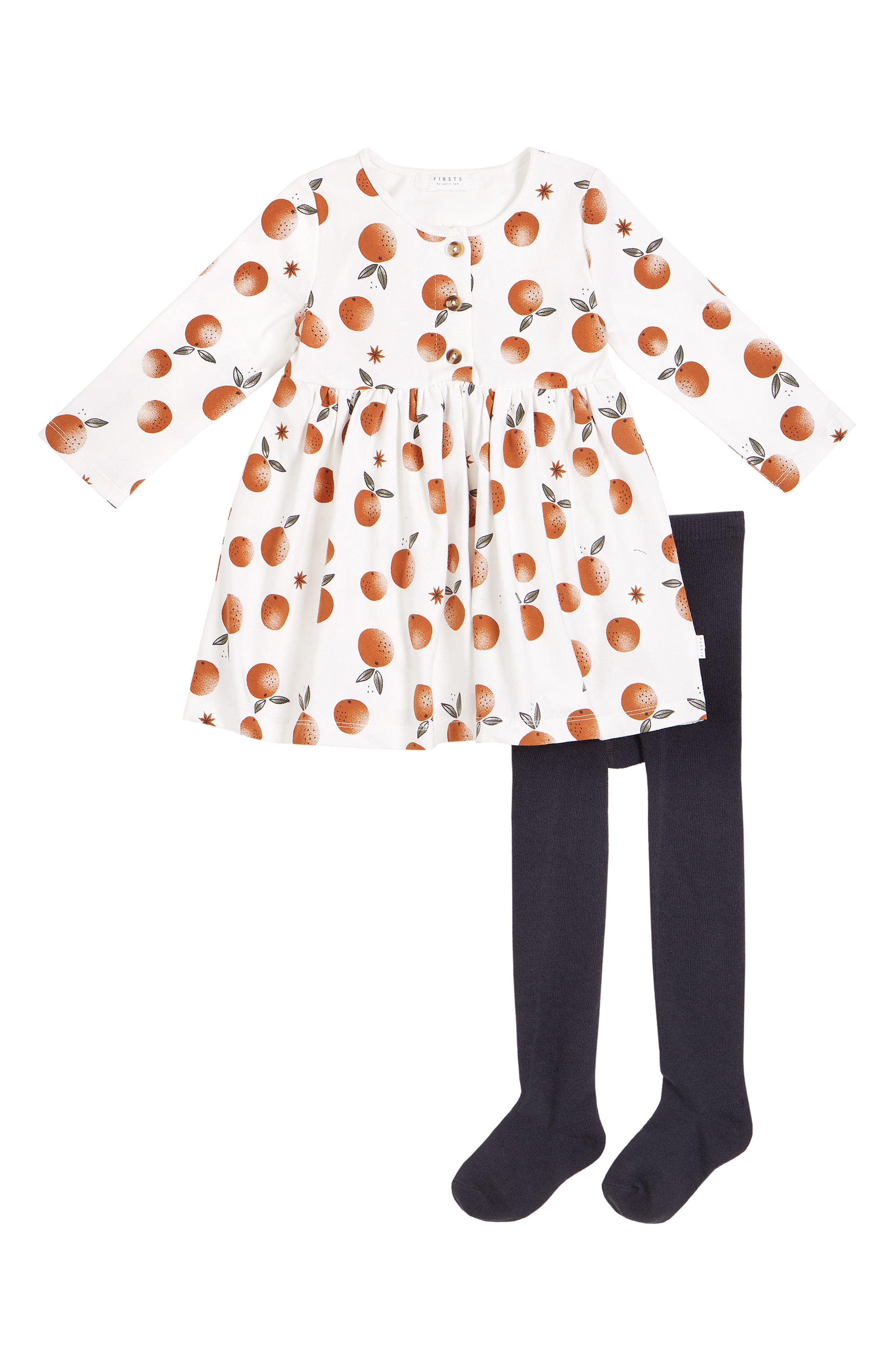FIRSTS by Petit Lem Orange Print Long 