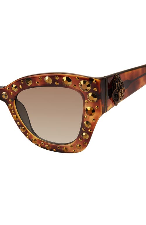 Kurt Geiger London 51mm Cat Eye Sunglasses In Havana/brown Gradient