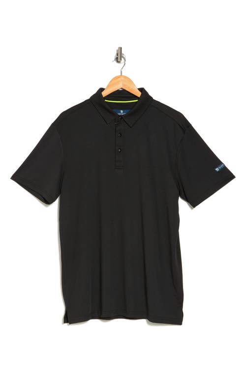 Shop Tom Baine Performance Solid Polo In Black