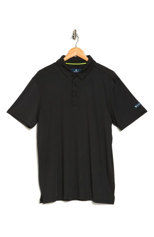 Tom Baine Slim Fit Performance Short Sleeve Solid Button Down In Black