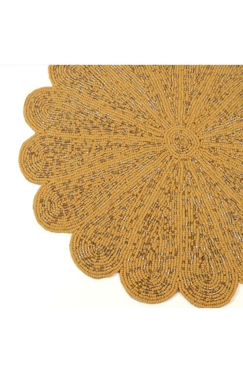Tiramisu Sunshine Beaded Placemat In Yellow