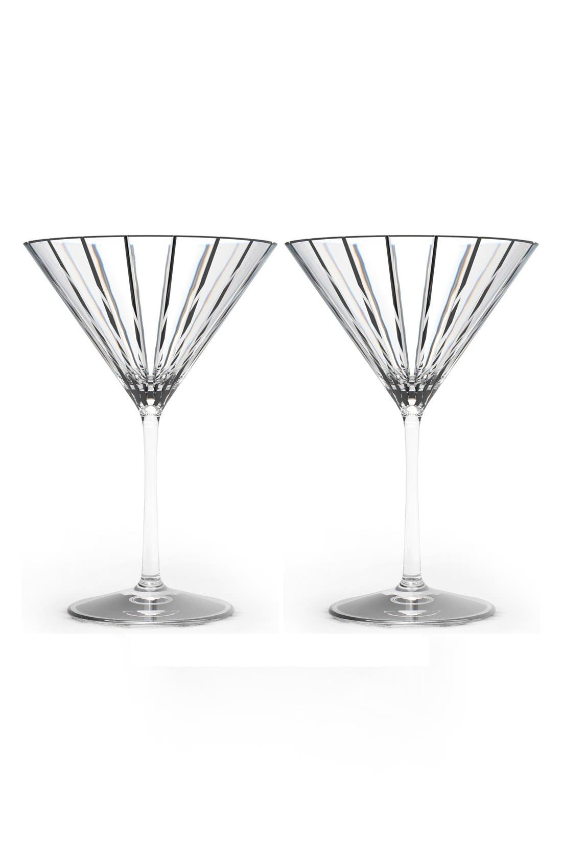 Rogaska Crystal 'Avenue' Lead Crystal Martini Glasses (Set of 2
