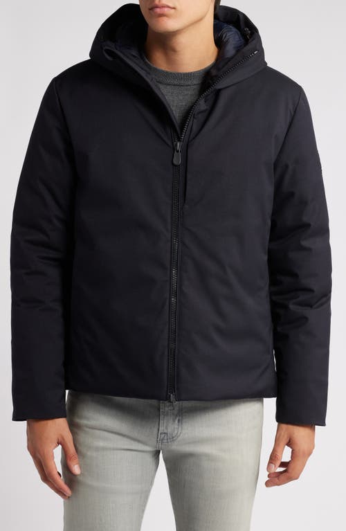 Shop Save The Duck Barnaby Hooded Jacket In Blue Black