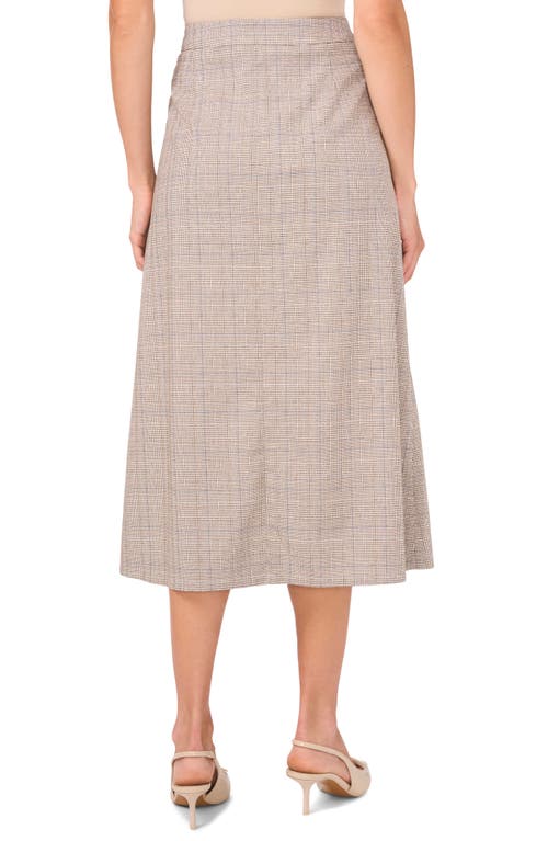 Shop Halogenr Halogen(r) Glen Plaid Midi Skirt In Warm Ash Brown