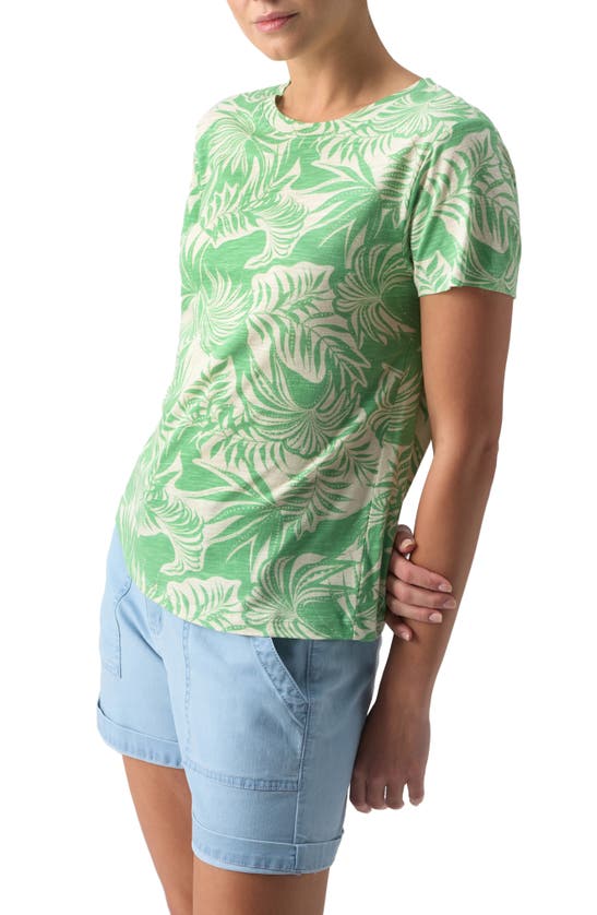Shop Sanctuary The Perfect Geo Print Cotton Blend Knit Top In Cool Palm