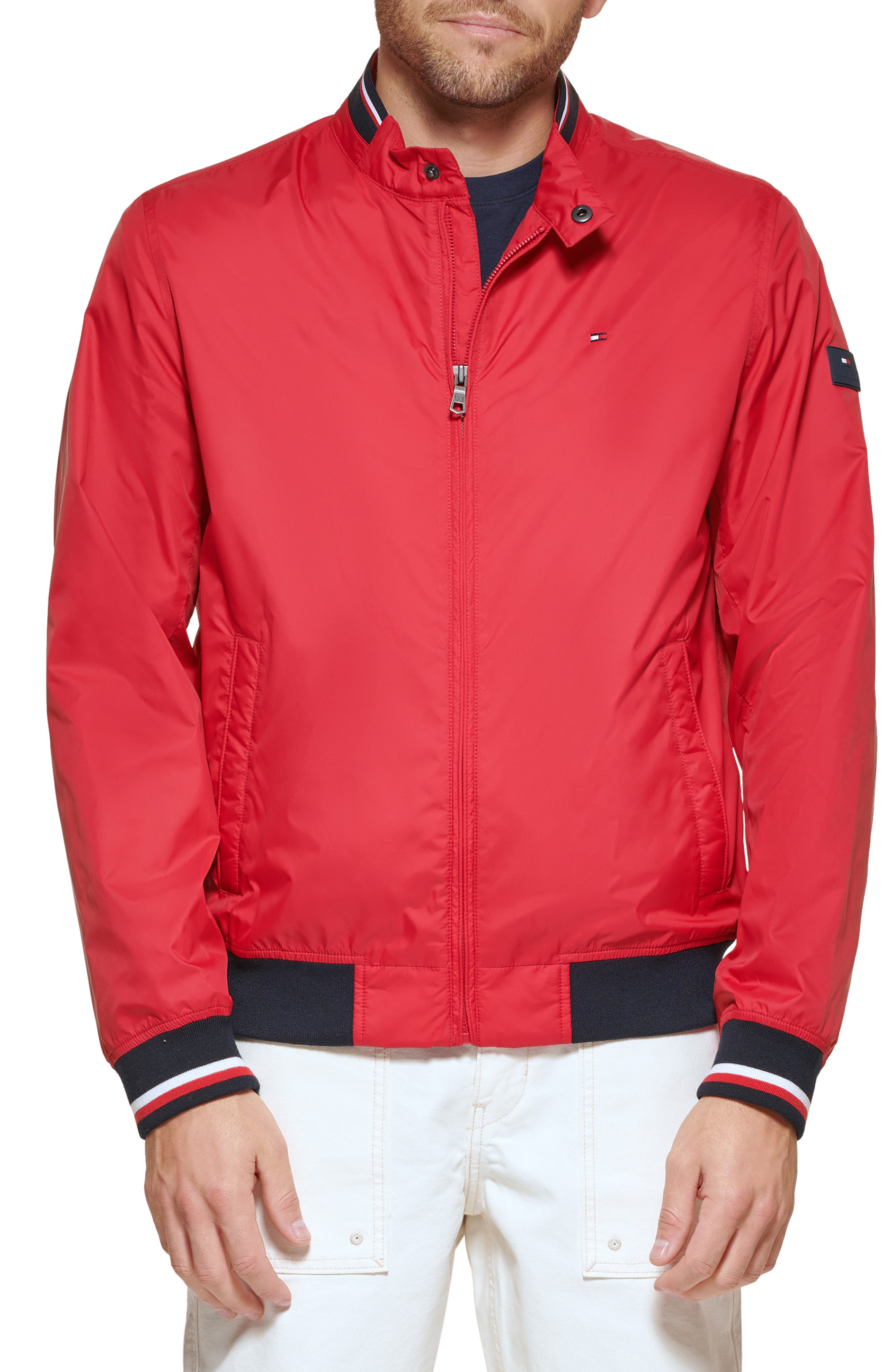 tommy hilfiger lightweight bomber jacket