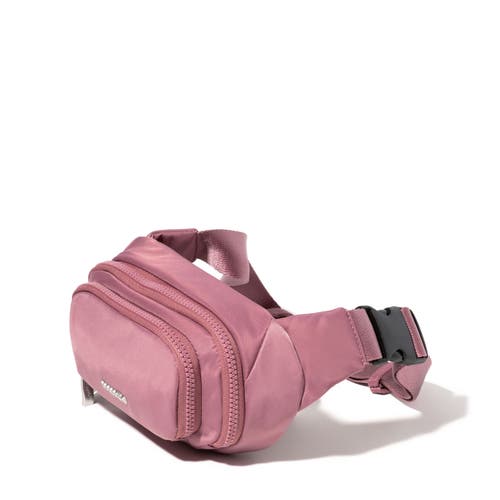 Baggallini On The Go Belt Bag Waist Pack In Mauve Twill