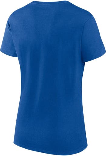 Women's Texas Rangers Fanatics Branded Royal/Gray V-Neck T-Shirt