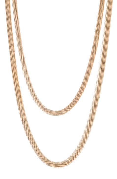 2-Pack Herringbone Chain Necklaces