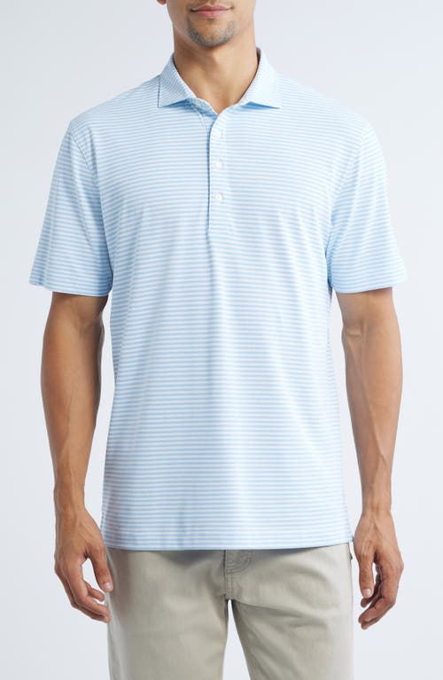 johnnie-O Stetsons Stripe Performance Polo in Maliblu 