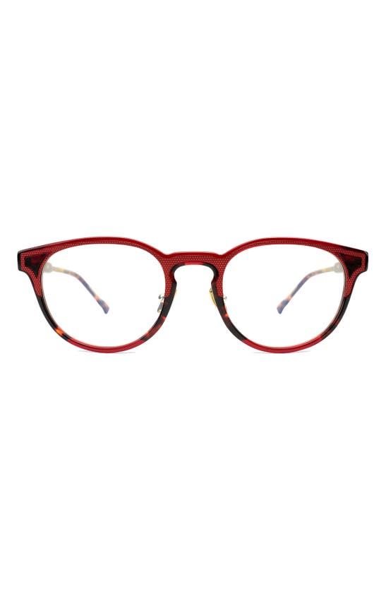 COCO AND BREEZY SPIRIT 49MM ROUND BLUE LIGHT GLASSES