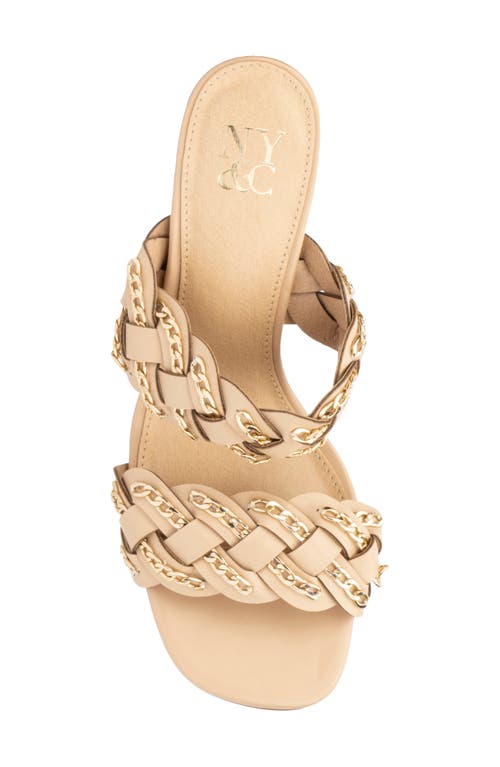 Shop New York And Company Courtney Chain Sandal In Natural