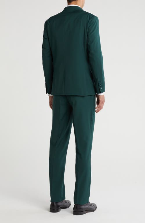 Gino Vitale Slim Fit Solid Double Breasted Suit In Hunter Green