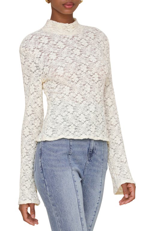AVEC LES FILLES AVEC LES FILLES LACE TURTLENECK TOP