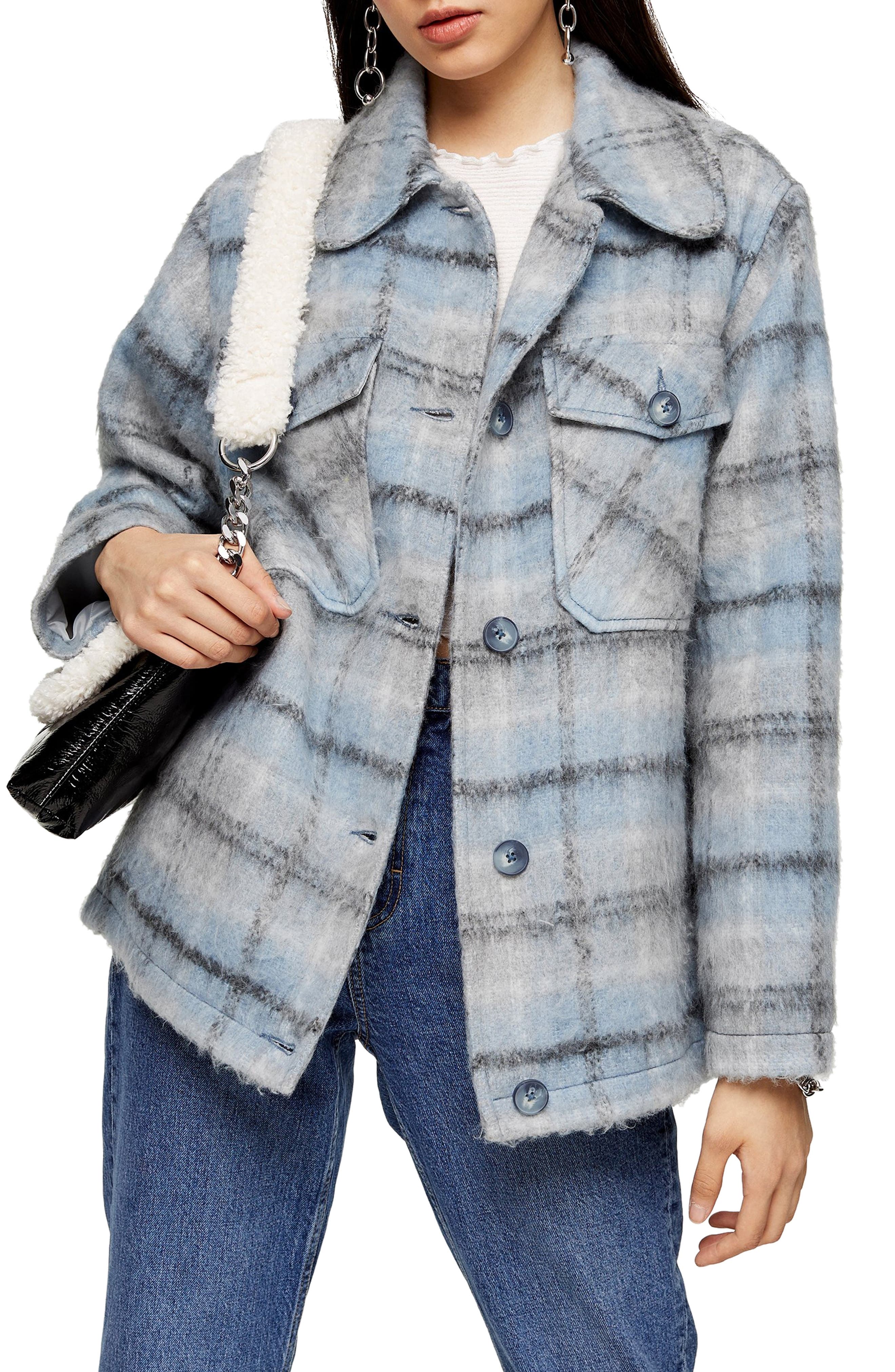 topshop checked jacket