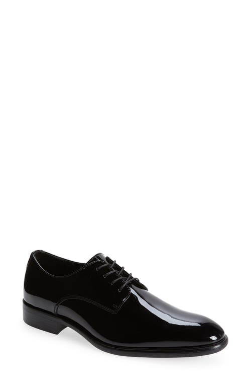 Nordstrom Dax Plain Toe Derby Black Patent at Nordstrom,