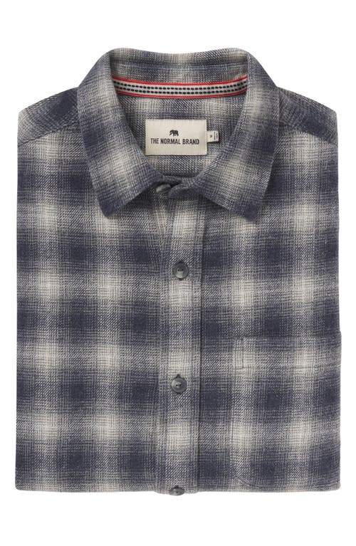 Shop The Normal Brand Louis Heavyweight Flannel Overshirt In Carbon Plaid