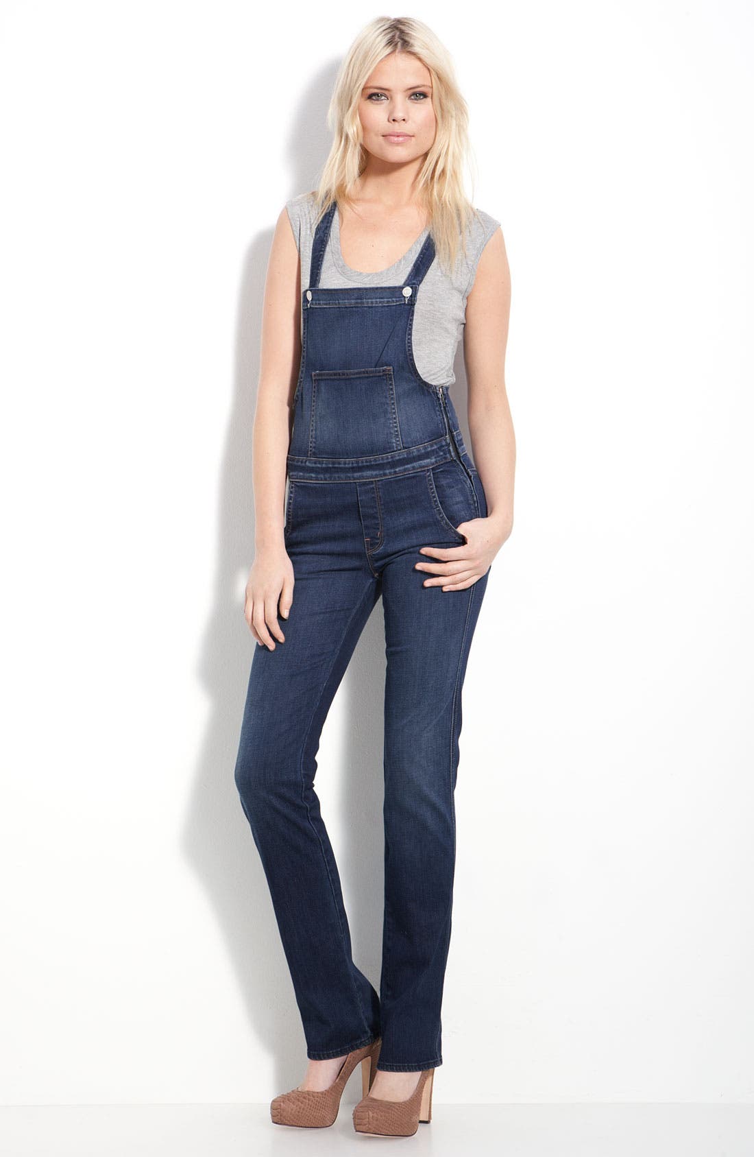 MOTHER 'Sweetheart' Stretch Denim Overalls (Stardust Wash) Nordstrom