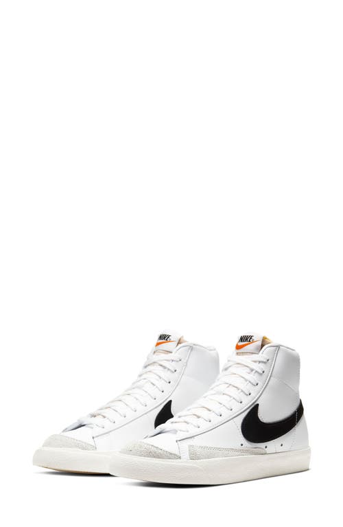 Nike Blazer Mid '77 High Top Sneaker in White/Black/Sail