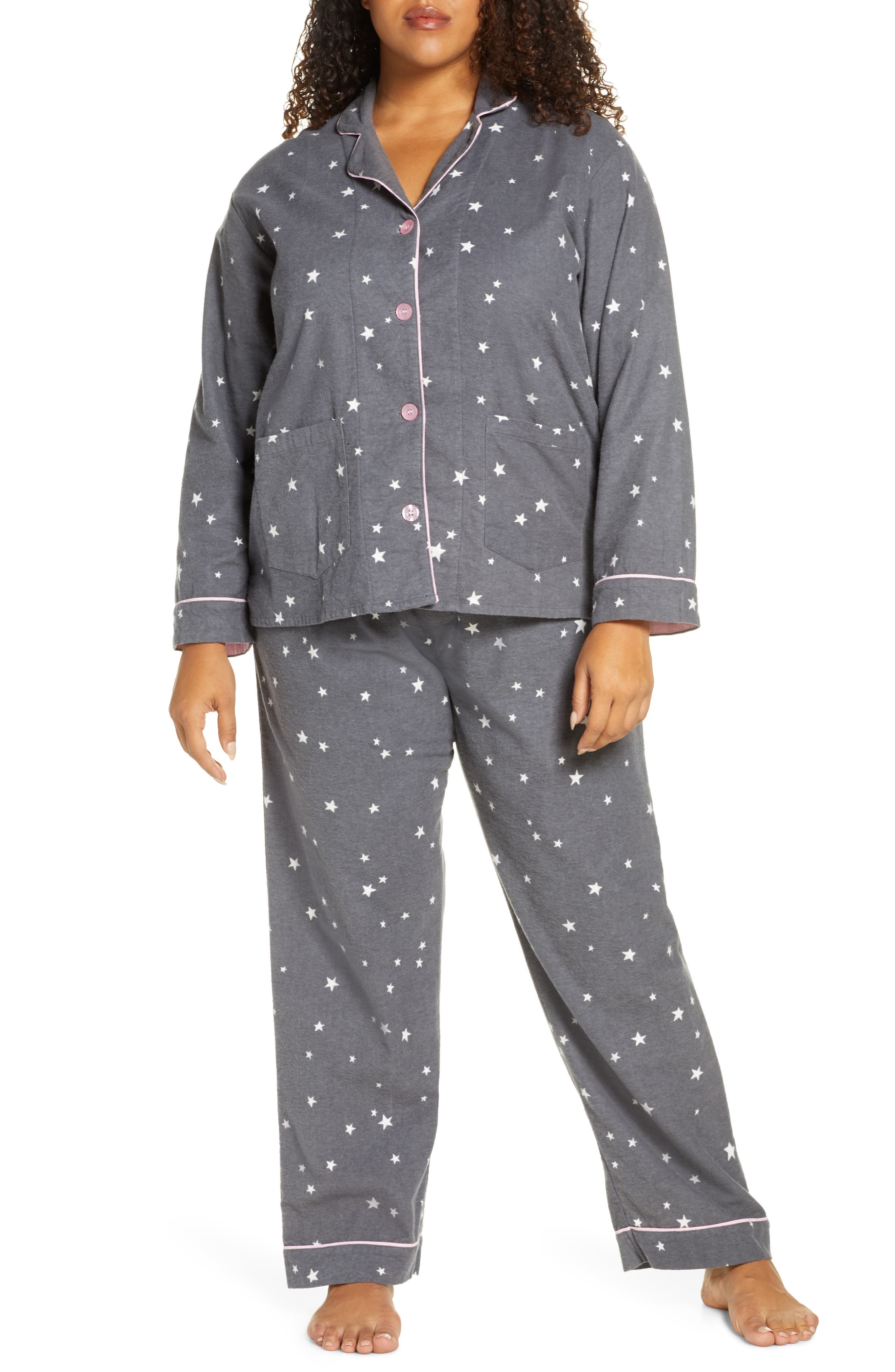 Pj Salvage Print Flannel Pajamas Nordstrom Rack 8081