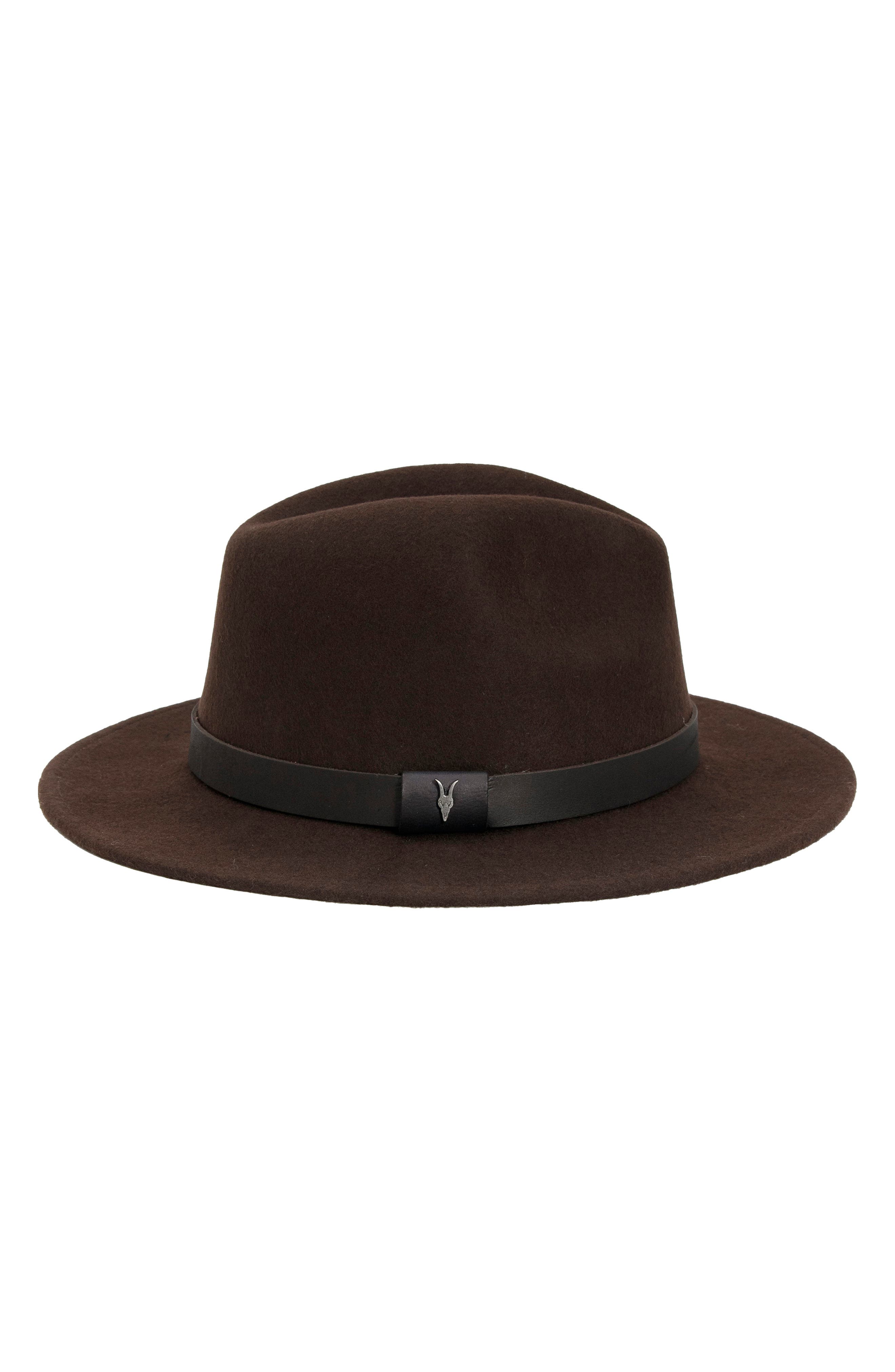 allsaints felted wool fedora