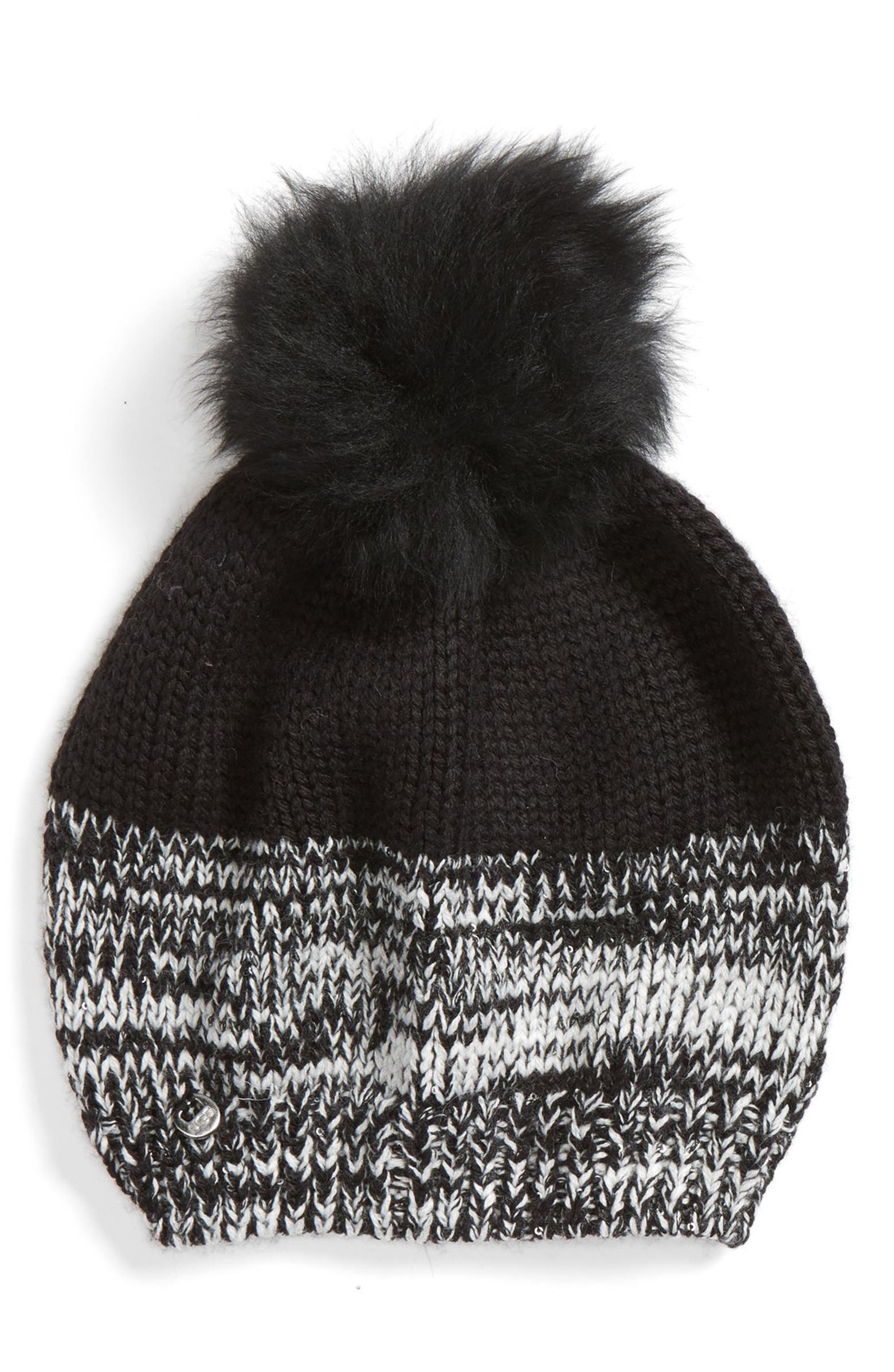 UGG Australia Genuine Shearling Pom Marled Knit Beanie Nordstrom ugg-australia-genuine-shearling-pom-marled-knit-beanie-nordstrom
