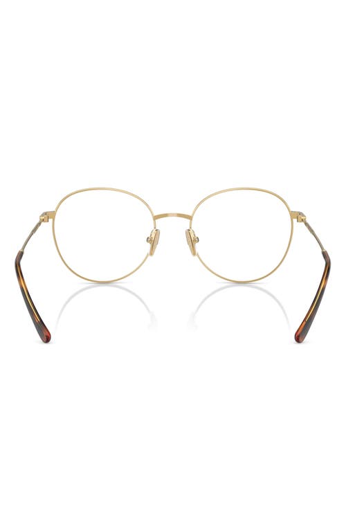Vogue 50mm Round Optical Glasses In Gold