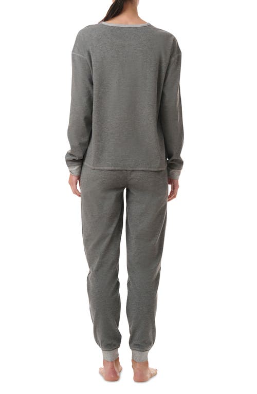 Splendid Reversible Pullover & Joggers Pajamas In Charcoal Heather