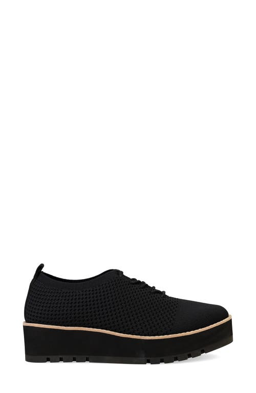 Shop Eileen Fisher Edna Knit Wedge Oxford In Black