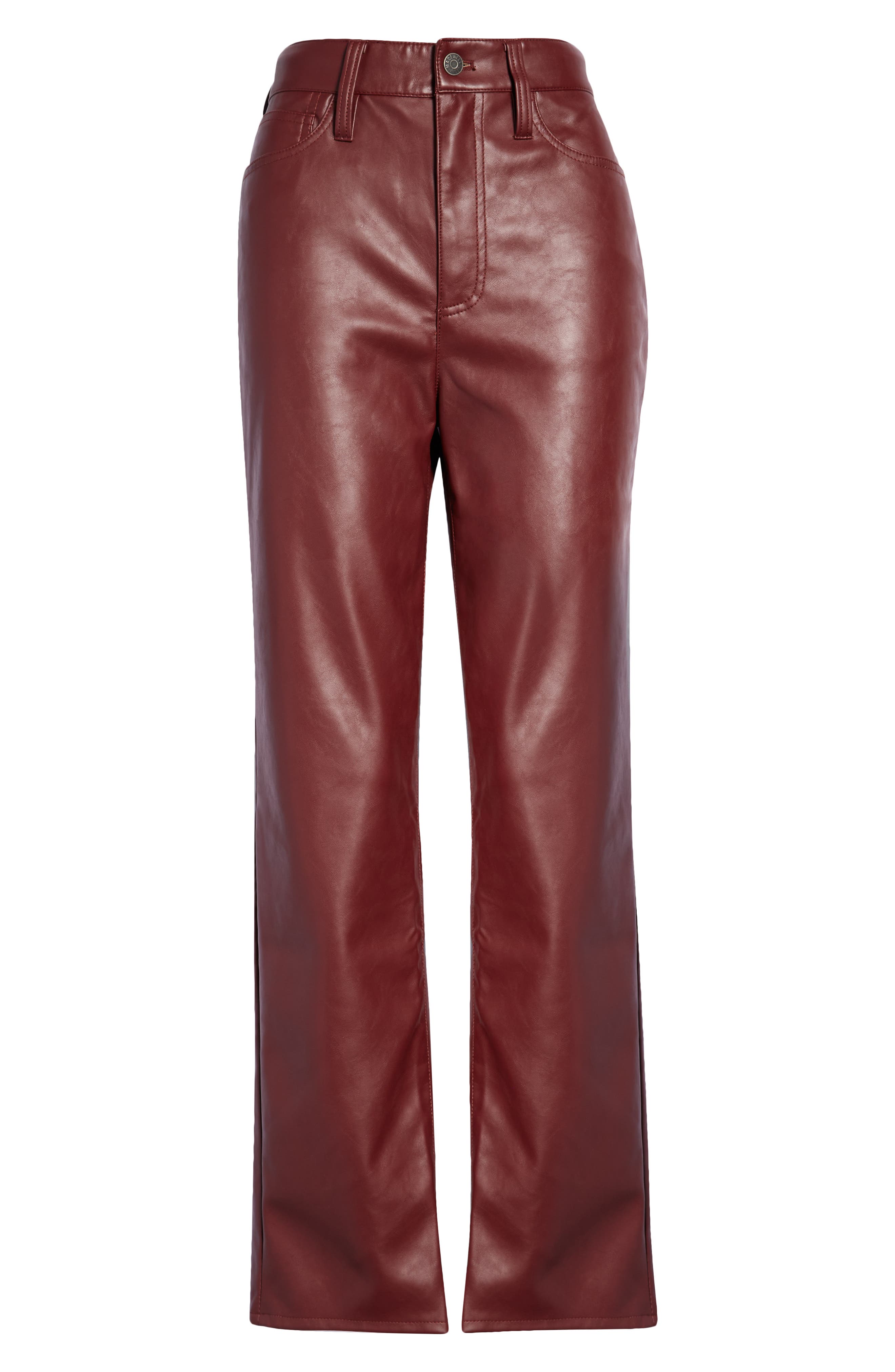 chocolate brown leather pants