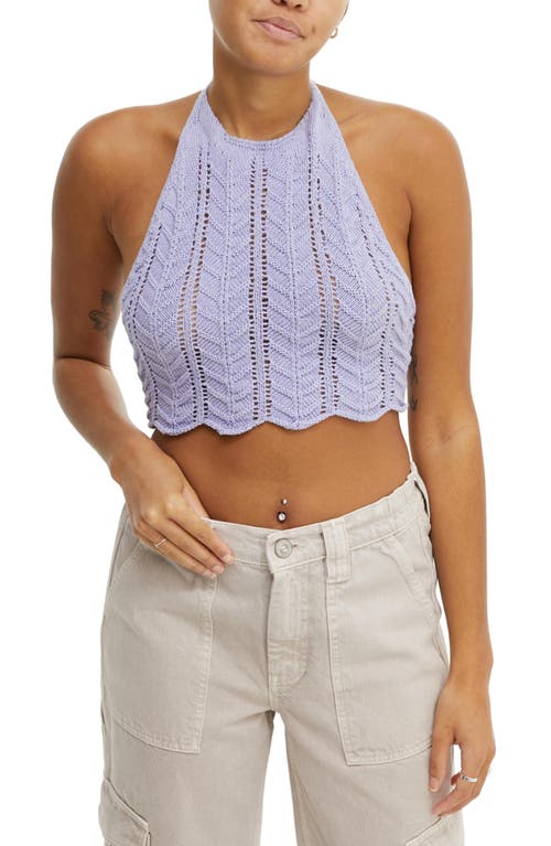 BDG Urban Outfitters Crochet Halter Tank in Lilac