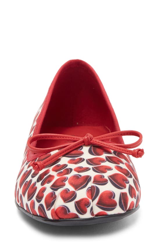 Shop Jeffrey Campbell Tutu Ballet Flat In Red Hearts Fabric