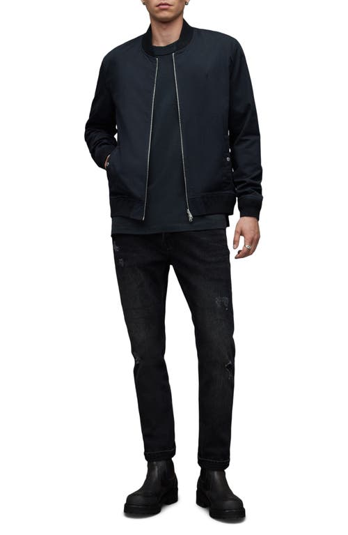 Shop Allsaints Bassett Reversible Bomber Jacket In Black/dull Khaki