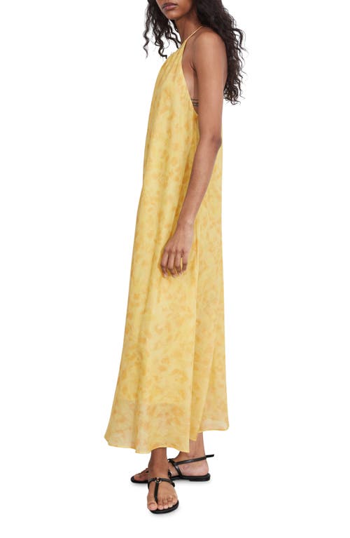 Shop & Other Stories Print Sleeveless Maxi Dress In Yellow Medium