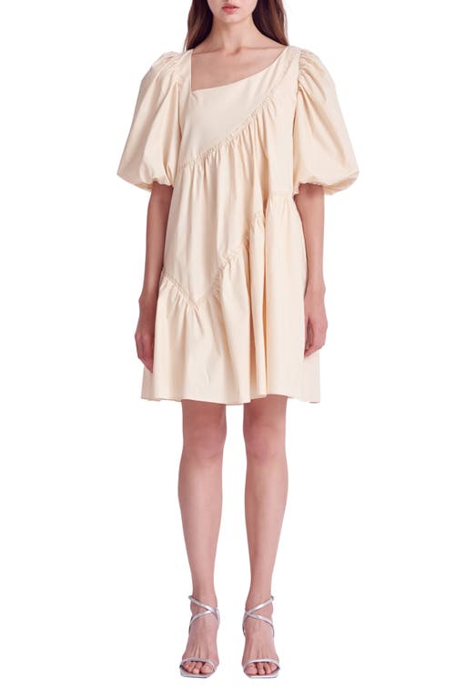 English Factory Asymmetric Poplin Tiered Dress at Nordstrom,