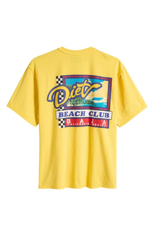 Shop Diet Starts Monday Baja Run Cotton Graphic T-shirt In Yellow