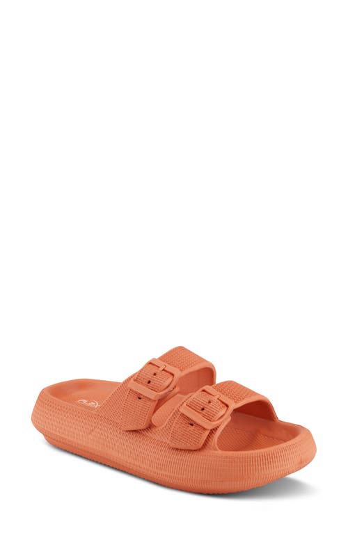 Flexus By Spring Step Bubbles Waterproof Slide Sandal In Orange
